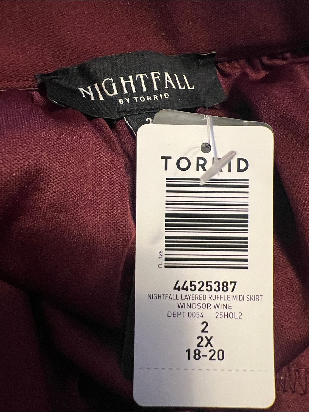 Torrid Nightfall Ruffle Skirt - Picture 2 of 8